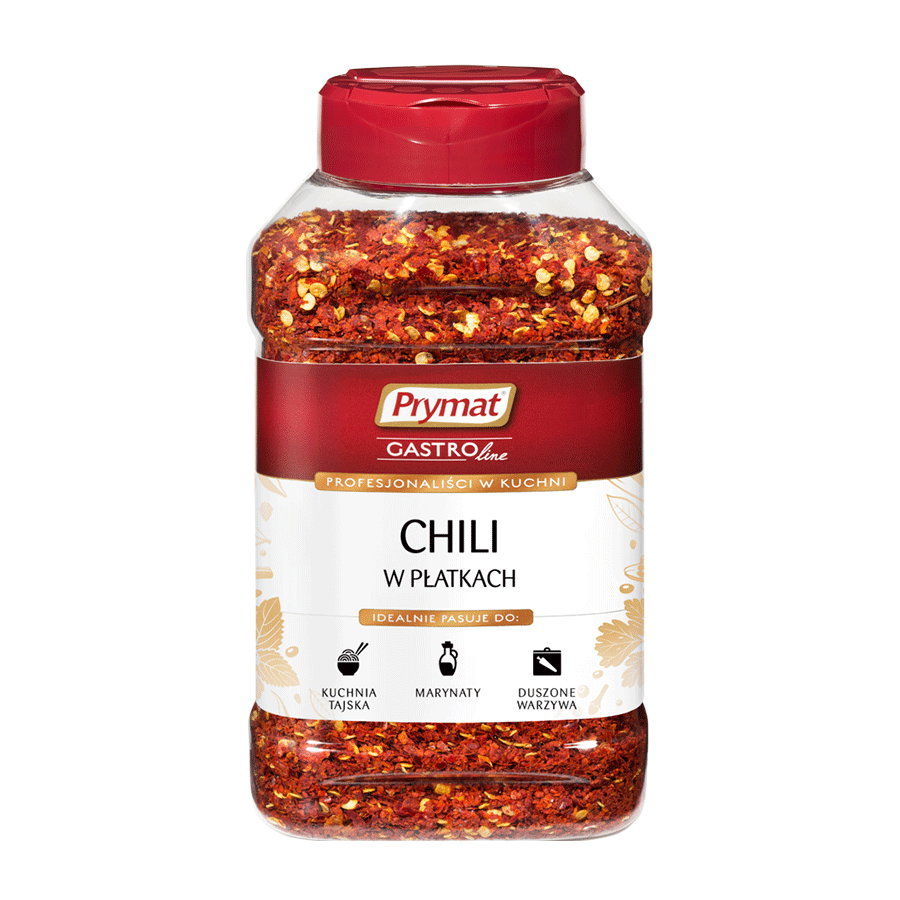 Chili w płatkach Prymat GastroLine w dużym opakowaniu pet 350 g